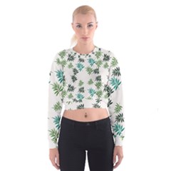 Leaves Plants Design Cropped Sweatshirt