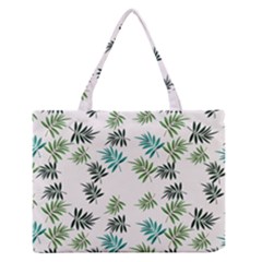 Leaves Plants Design Zipper Medium Tote Bag