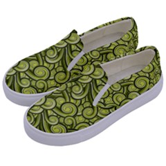 Flower Design Paradigm Start Kids  Canvas Slip Ons by Grandong