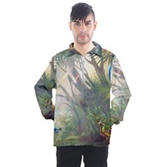 Peafowl Peacock Bird Birds Painting Art Wildlife Men s Half Zip Pullover