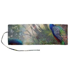 Peafowl Peacock Bird Birds Painting Art Wildlife Roll Up Canvas Pencil Holder (m) by Sarkoni