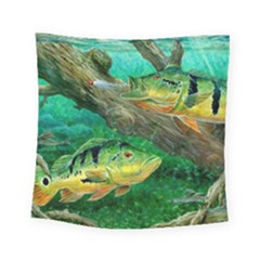 Peacock Bass Fishing Square Tapestry (small)