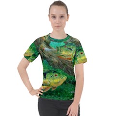 Peacock Bass Fishing Women s Sport Raglan T-shirt