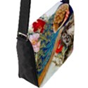 Birds Peacock Artistic Colorful Flower Painting Flap Closure Messenger Bag (L) View2