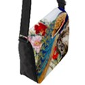 Birds Peacock Artistic Colorful Flower Painting Flap Closure Messenger Bag (S) View2