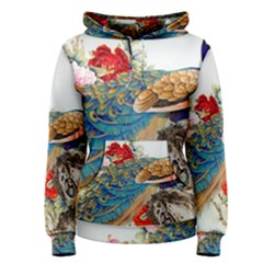 Birds Peacock Artistic Colorful Flower Painting Women s Pullover Hoodie