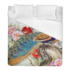 Birds Peacock Artistic Colorful Flower Painting Duvet Cover (full/ Double Size)