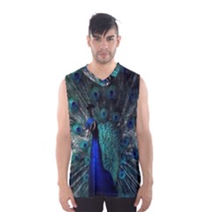 Blue And Green Peacock Men s Basketball Tank Top