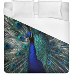 Blue And Green Peacock Duvet Cover (King Size)