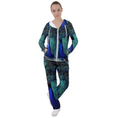 Blue And Green Peacock Women s Tracksuit