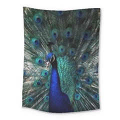 Blue And Green Peacock Medium Tapestry