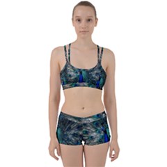 Blue And Green Peacock Perfect Fit Gym Set
