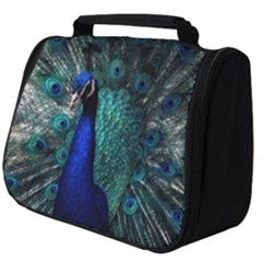 Blue And Green Peacock Full Print Travel Pouch (Big)