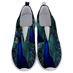 Blue And Green Peacock No Lace Lightweight Shoes