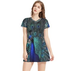 Blue And Green Peacock Women s Sports Skirt