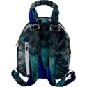 Blue And Green Peacock Travel Backpack View2