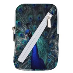 Blue And Green Peacock Belt Pouch Bag (Small)