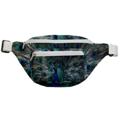 Blue And Green Peacock Fanny Pack