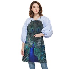 Blue And Green Peacock Pocket Apron