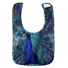 Blue And Green Peacock Baby Bib