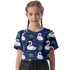 Swan-pattern-elegant-design Kids  Basic T-Shirt