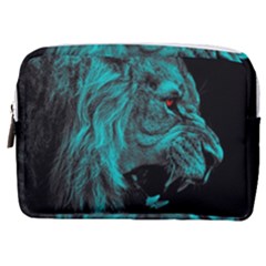 Angry Male Lion Predator Carnivore Make Up Pouch (medium) by Ndabl3x