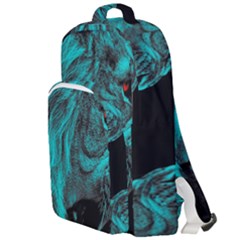 Angry Male Lion Predator Carnivore Double Compartment Backpack by Ndabl3x