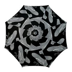 Pattern Shiny Shoes Golf Umbrellas by Ndabl3x