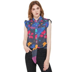 Patterns Rosebuds Frill Detail Shirt