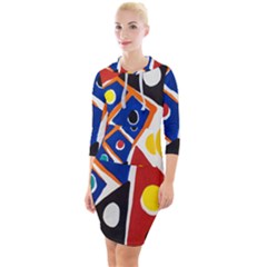 Pattern And Decoration Revisited At The East Side Galleries Jpeg Quarter Sleeve Hood Bodycon Dress by Ndabl3x