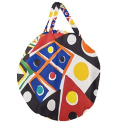 Pattern And Decoration Revisited At The East Side Galleries Jpeg Giant Round Zipper Tote by Ndabl3x