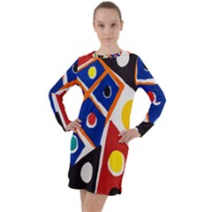 Pattern And Decoration Revisited At The East Side Galleries Jpeg Long Sleeve Hoodie Dress by Ndabl3x