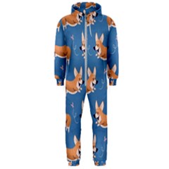 Corgi Patterns Hooded Jumpsuit (men) by Ndabl3x