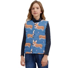 Corgi Patterns Kid s Button Up Puffer Vest	 by Ndabl3x