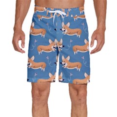 Corgi Patterns Men s Beach Shorts