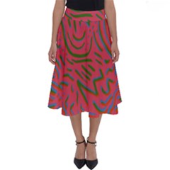 Pattern Saying Wavy Perfect Length Midi Skirt by Ndabl3x