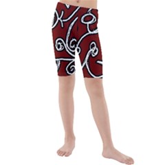 Ethnic Reminiscences Print Design Kids  Mid Length Swim Shorts by dflcprintsclothing