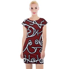 Ethnic Reminiscences Print Design Cap Sleeve Bodycon Dress by dflcprintsclothing