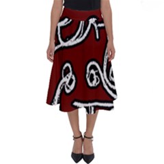 Ethnic Reminiscences Print Design Perfect Length Midi Skirt by dflcprintsclothing