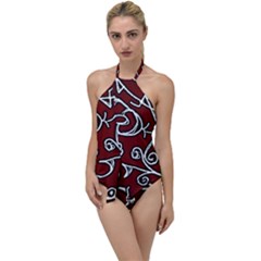 Ethnic Reminiscences Print Design Go With The Flow One Piece Swimsuit by dflcprintsclothing