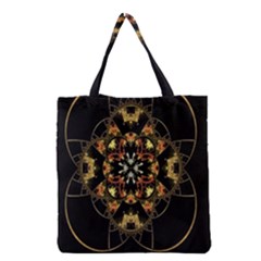 Fractal Stained Glass Ornate Grocery Tote Bag