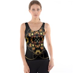 Fractal Stained Glass Ornate Women s Basic Tank Top by Sarkoni