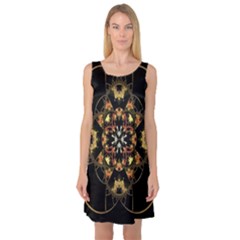 Fractal Stained Glass Ornate Sleeveless Satin Nightdress