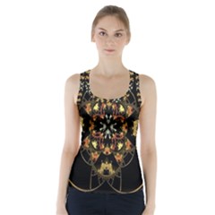 Fractal Stained Glass Ornate Racer Back Sports Top