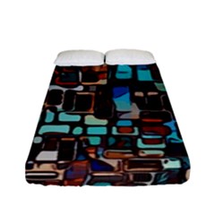 Stained Glass Mosaic Abstract Fitted Sheet (full/ Double Size)