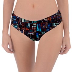 Stained Glass Mosaic Abstract Reversible Classic Bikini Bottoms