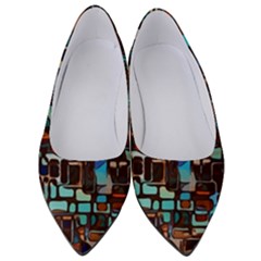 Stained Glass Mosaic Abstract Women s Low Heels by Sarkoni