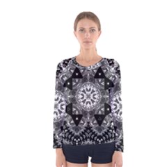 Mandala Calming Coloring Page Women s Long Sleeve T-shirt