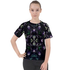 Fractal Fractal Art Texture Women s Sport Raglan T-shirt