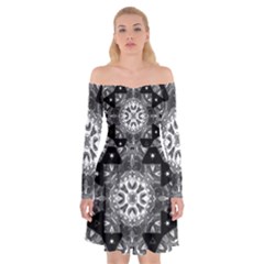 Mandala Calming Coloring Page Off Shoulder Skater Dress